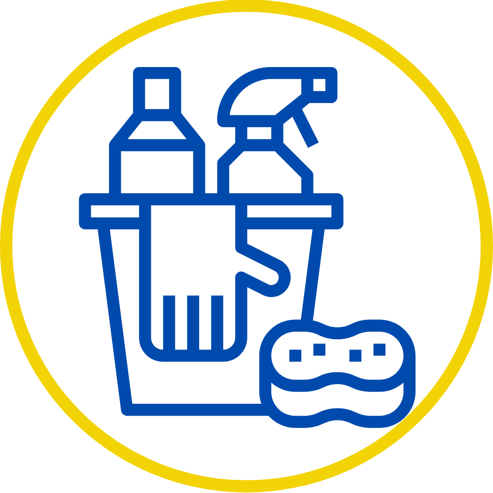 Icon representing deep home cleaning services provided by Shiny Cleaning Crew across the Bay Area