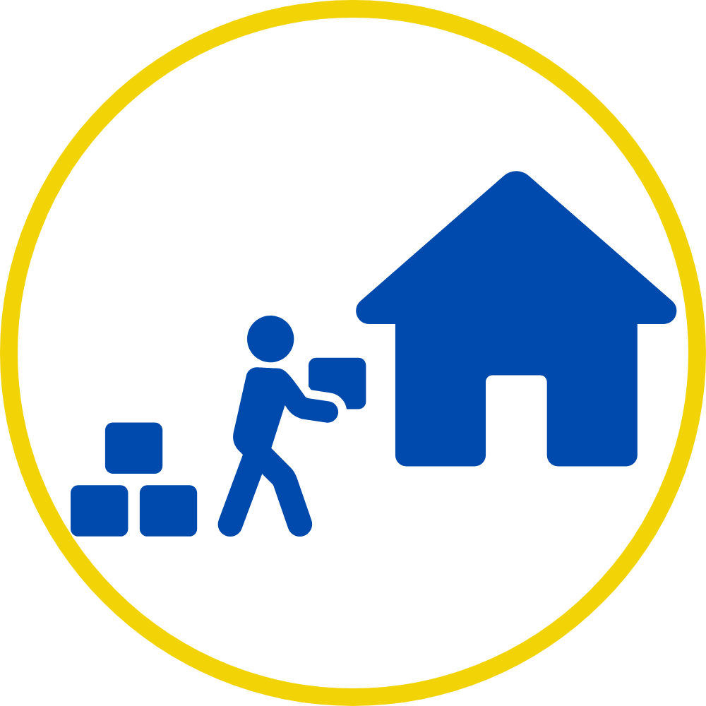 Icon representing move-in and move-out cleaning services for homes and apartments in the Bay Area